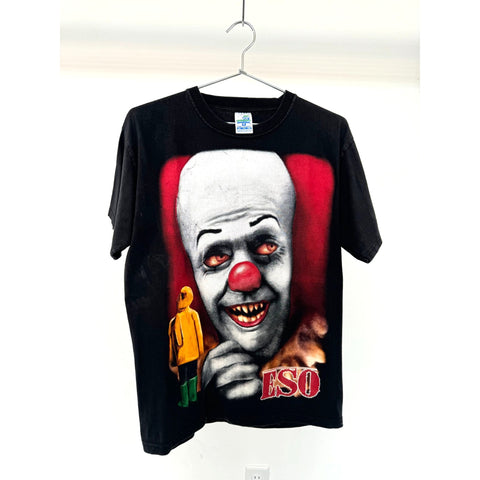 "Retail" Vintage Thessh ESO Clown IT B2B Horror Graphic Tee Shirt Black One Size Youth