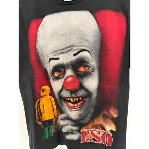 "Retail" Vintage Thessh ESO Clown IT B2B Horror Graphic Tee Shirt Black One Size Youth