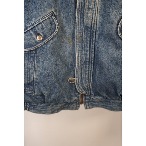 "Retail" Vintage Levi's Sherpa Lined Denim Bomber Jacket Blue Medium