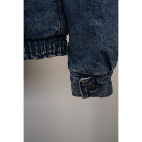 "Retail" Vintage Levi's Sherpa Lined Denim Bomber Jacket Blue Medium