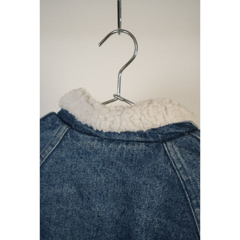 "Retail" Vintage Levi's Sherpa Lined Denim Bomber Jacket Blue Medium