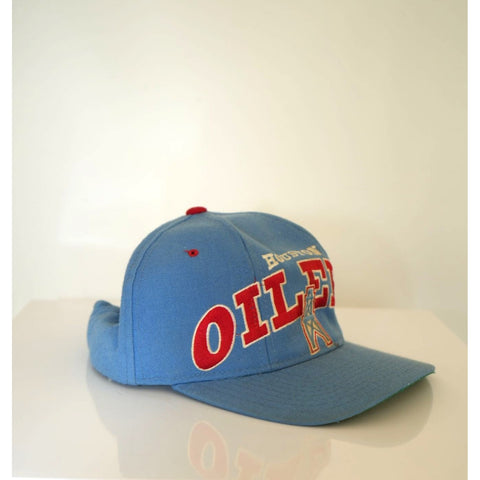 "Retail" Vintage Starter NFL Houston Oilers 100% Wool Snapback Hat Blue One Size