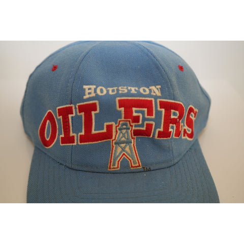 "Retail" Vintage Starter NFL Houston Oilers 100% Wool Snapback Hat Blue One Size