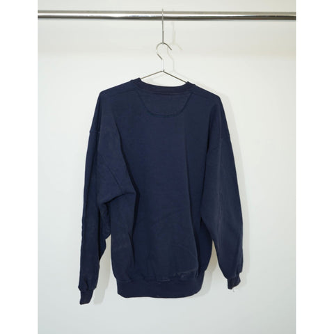 "Retail" Vintage Chaps Ralph Lauren Spell Out Logo Pullover Sweatshirt Navy Blue Men's