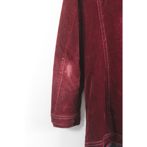 TG 1970s Burgundy Felt Coat | Vintage Retro Mod Style Outerwear | Classic Button Front Jacket | Timeless Statement Fall Winter Fashion