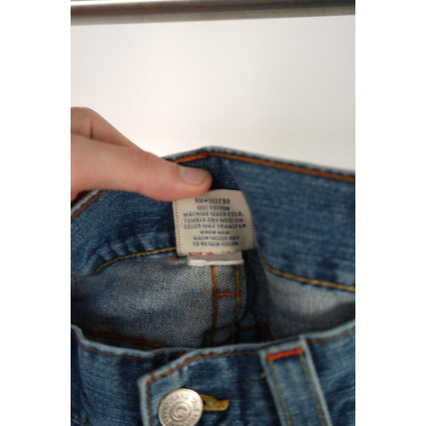 "Retail" Vintage True Religion Bobby Boot Cut Denim Jeans Blue 38X33 Women's Made in USA