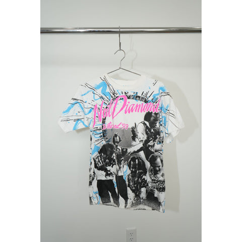 "Retail" Vintage Neil Diamond In The Round '93 Concert Tee Shirt White Men's