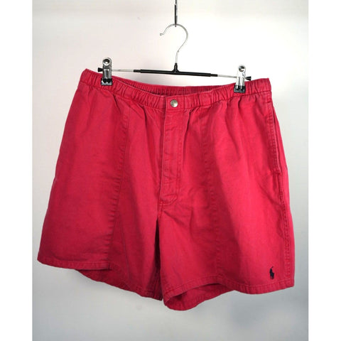 "Retail" Vintage Polo Ralph Lauren Little Pony Embroidered Bermuda Shorts Red L W32-36