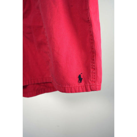 "Retail" Vintage Polo Ralph Lauren Little Pony Embroidered Bermuda Shorts Red L W32-36