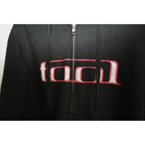 "Retail" Vintage Tultex Tool X-Ray Man Los Angeles California Full Zip Hoodie Black Small