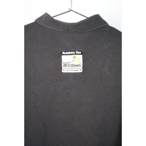 "Retail" Vintage Y2K Jerzees Embroidered Age of Empires III Polo Shirt Black Large