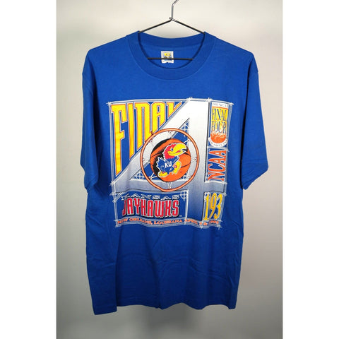 "Retail" VTG Competitor 1993 NCAA Kansas Jayhawks Final Four Tee Shirt L Single Stitch