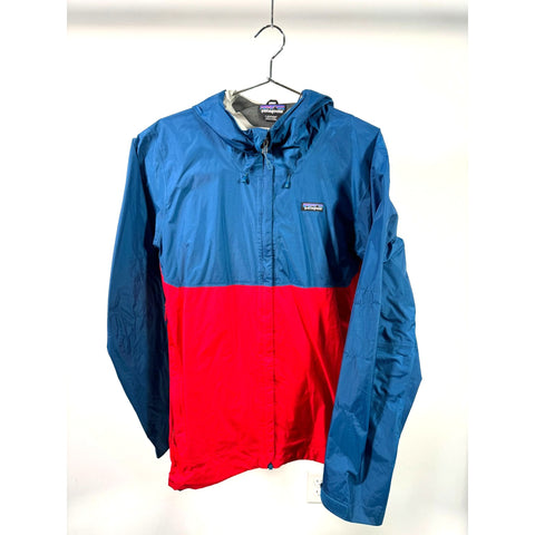"Retail" Vintage Patagonia Torrentshell Full Zip Rain Jacket Blue/Red Size Large Men's