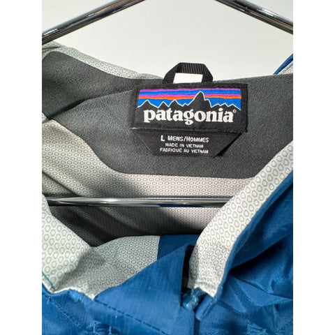 "Retail" Vintage Patagonia Torrentshell Full Zip Rain Jacket Blue/Red Size Large Men's