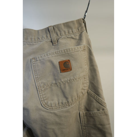 "Retail" Vintage Carhartt B11 DES Dungaree Fit Canvas Carpenter Work Pants Gray W32 Men's