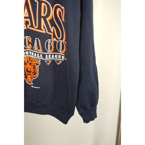"Retail" Vintage 90s Tultex NFLP Chicago Bears Crewneck Pullover Sweatshirt Navy XL Made in USA