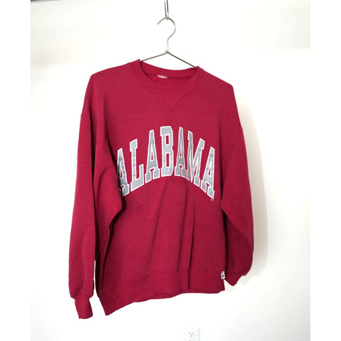 "Retail" Vintage Cut Tag Alabama Spell Out Crewneck Pullover Sweatshirt Red