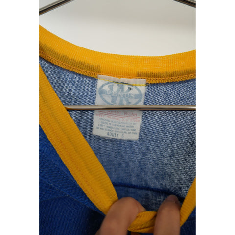 "Retail" Vintage 1970s Venus Kelly's Auto Parts Napa Long Sleeve Jersey Blue/Yellow Small Men's