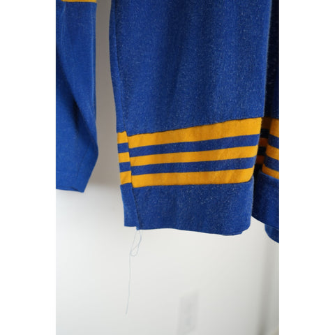 "Retail" Vintage 1970s Venus Kelly's Auto Parts Napa Long Sleeve Jersey Blue/Yellow Small Men's