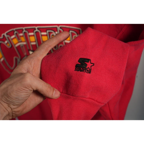 "Retail" Vintage Starter Kansas City Chiefs Pullover Sweatshirt Red XL Made in USA