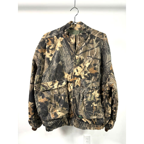 "Retail" Vintage Mossy Oak Real Tree Camouflage Full Zip Hunting Jacket Men's