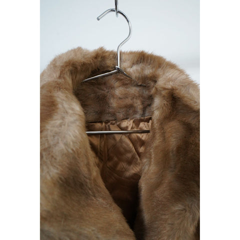 "Retail" Vintage 4-Button Brown Fur Winter Coat (See Dimension) Women's