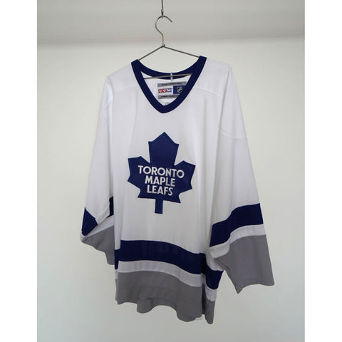 "Retail" Vintage CCM Toronto Maple Leafs NHL Ice Hockey Jersey White/Blue XL Men's