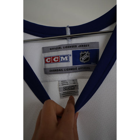 "Retail" Vintage CCM Toronto Maple Leafs NHL Ice Hockey Jersey White/Blue XL Men's