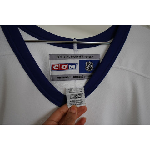 "Retail" Vintage CCM Toronto Maple Leafs NHL Ice Hockey Jersey White/Blue XL Men's