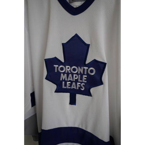 "Retail" Vintage CCM Toronto Maple Leafs NHL Ice Hockey Jersey White/Blue XL Men's
