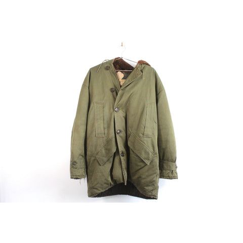 Parka B-9 Type Military Jacket | Vintage Cold Weather Hooded Coat | Arctic Style Winter Outerwear | Fits XL to XXL