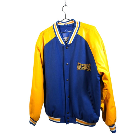 "Retail" Vintage Steve & Barry's UCLA Bruins Snap Letterman Jacket Blue/Yellow XL