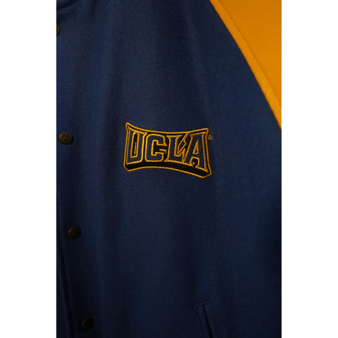 "Retail" Vintage Steve & Barry's UCLA Bruins Snap Letterman Jacket Blue/Yellow XL