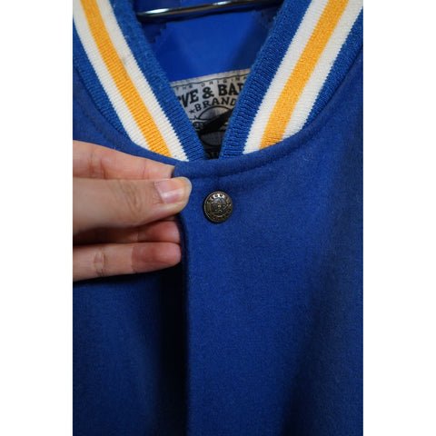 "Retail" Vintage Steve & Barry's UCLA Bruins Snap Letterman Jacket Blue/Yellow XL