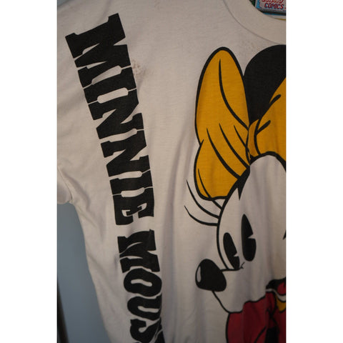 "Retail" Vintage Sunday Comics Mickey Minnie Mouse Reversible Sweatshirt White