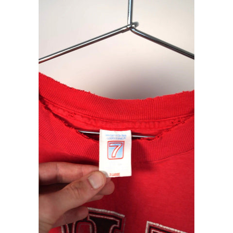 "Retail" Vintage Logo 7 NBA Chicago Bulls Tee Shirt Red XL Single Stitch