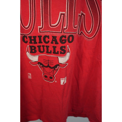 "Retail" Vintage Logo 7 NBA Chicago Bulls Tee Shirt Red XL Single Stitch