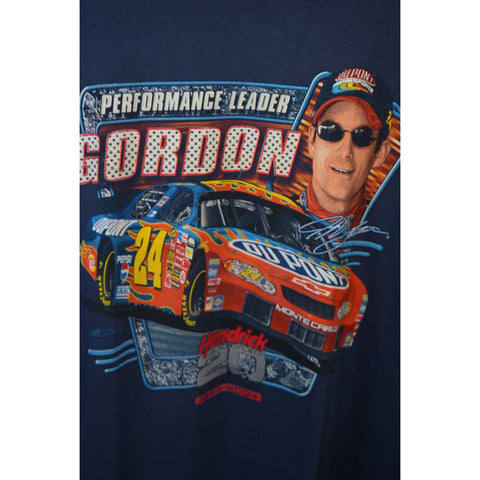 "Retail" VTG Chase Authentics Performance Leader Jeff Gordon Racing Tee Shirt Navy 2XL