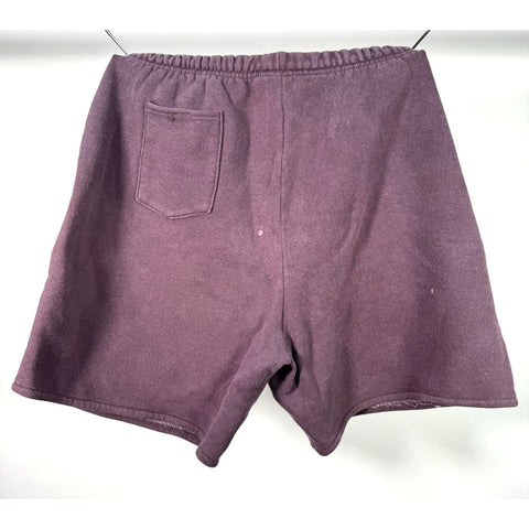 "Retail" Vintage Carhartt Logo Embroidered Fleece Sweat Short Purple XL W32 Men's