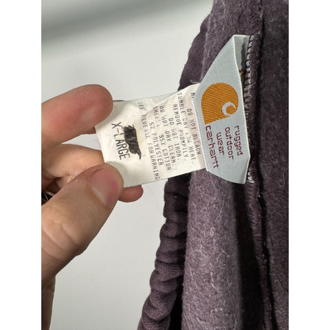 "Retail" Vintage Carhartt Logo Embroidered Fleece Sweat Short Purple XL W32 Men's