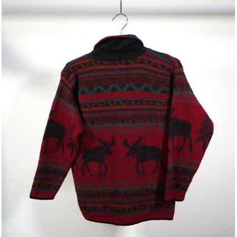 "Retail" Vintage Alps Fine Women's Apparel 100% Wool Cardigan Sweater Small Made in USA