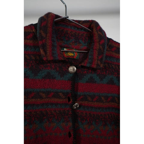 "Retail" Vintage Alps Fine Women's Apparel 100% Wool Cardigan Sweater Small Made in USA