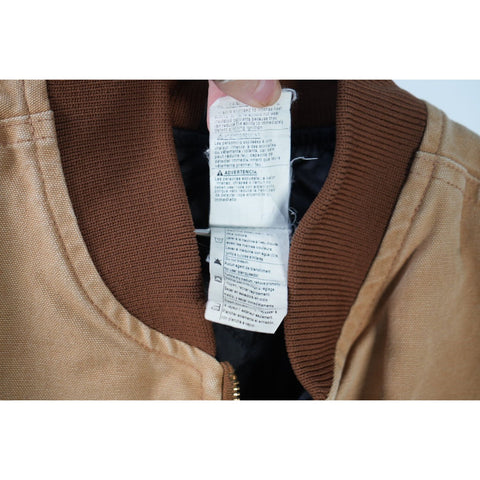 "Retail" Carhartt V01 BRN Relaxed Fit Firm Duck Insulated Rib Collar Vest Brown XL