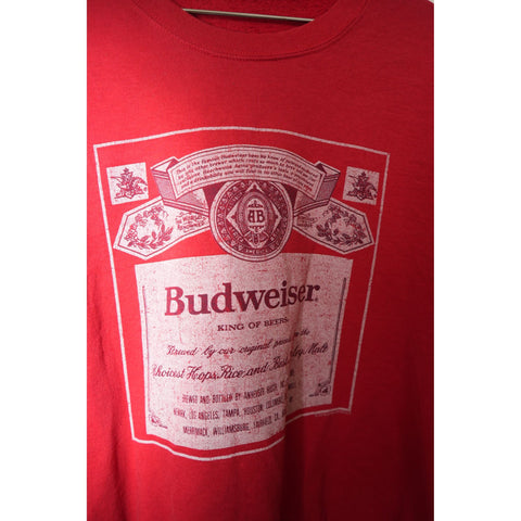 "Retail" Vintage Cut Tag Budweiser Kin of Beers Crewneck Pullover Sweatshirt Red
