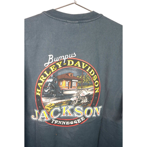 "Retail" Vintage Harley-Davidson Thunder Through The Years Tee Shirt Black XL Made in USA