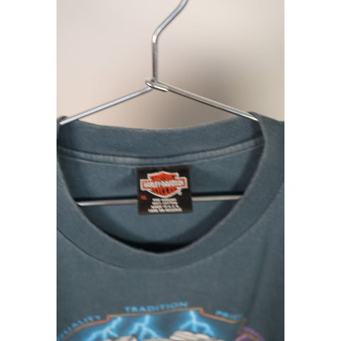 "Retail" Vintage Harley-Davidson Thunder Through The Years Tee Shirt Black XL Made in USA