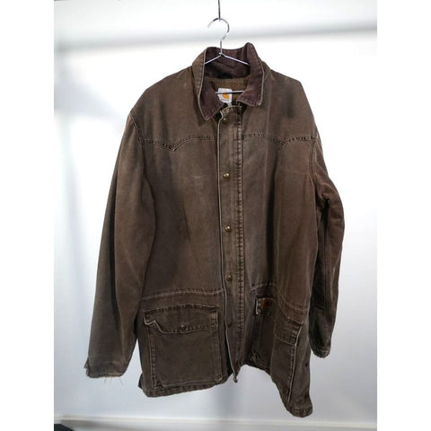 "Retail" Vintage Carhartt C52 CHT Blanket Lined Ranch Coat Brown XL Men's