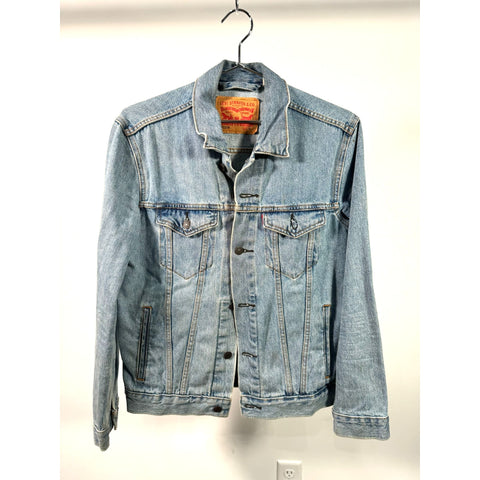 "Retail" Vintage Levi's 72334 Light Wash Denim Trucker Jacket Blue Size Small