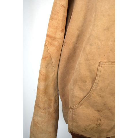 "Retail" Vintage Carhartt J131 BRN Thermal Lined Canvas Full Zip Active Jacket Brown XL