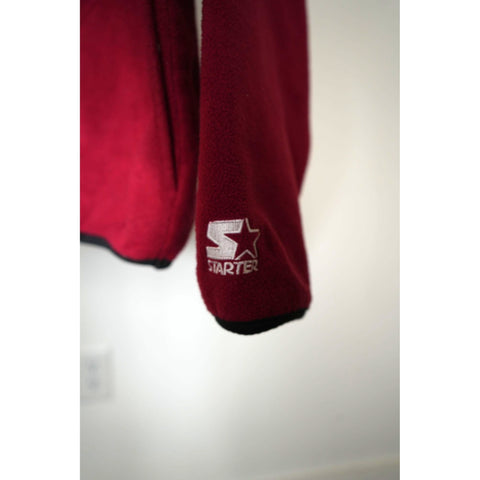 "Retail" Vintage Starter NCAA Arkansas Razorbacks 1/4 Zip Fleece Pullover Jacket Red XL